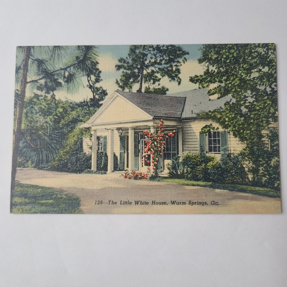 Vintage The Little White House Warm Springs GA Georgia Postcard‎